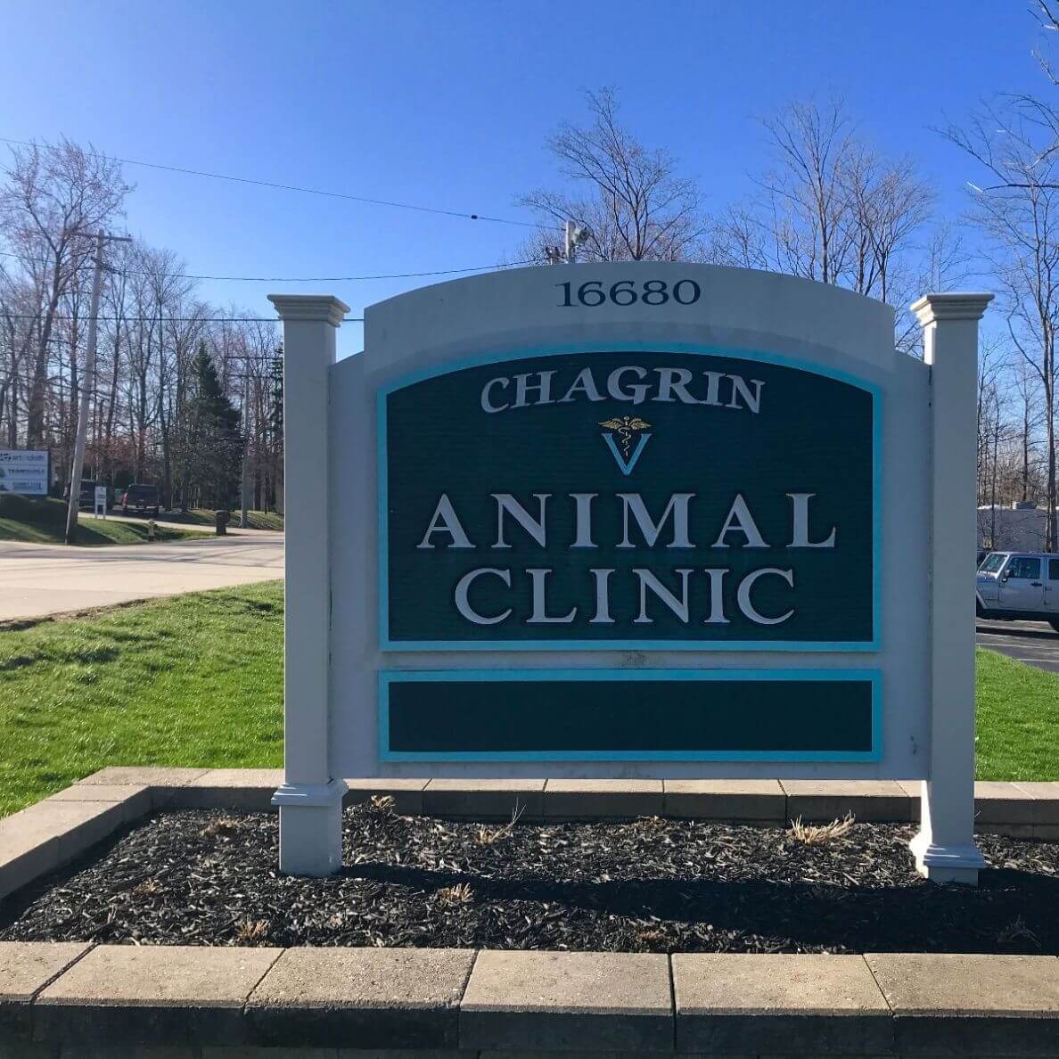 chagrin animal clinic signage